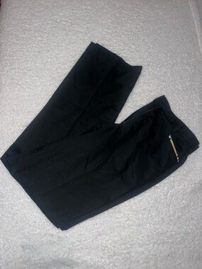 Burberry Black Women's Dress Pants with Signature Check Trim